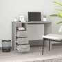 Escritorio con cajones contrachapada gris hormigón 102x50x76 cm de vidaXL, Escritorios - Ref: Foro24-823036, Precio: 98,05 €,...
