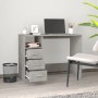 Escritorio con cajones contrachapada gris hormigón 102x50x76 cm de vidaXL, Escritorios - Ref: Foro24-823036, Precio: 100,54 €...