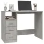 Escritorio con cajones contrachapada gris hormigón 102x50x76 cm de vidaXL, Escritorios - Ref: Foro24-823036, Precio: 98,05 €,...