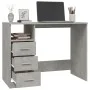 Escritorio con cajones contrachapada gris hormigón 102x50x76 cm de vidaXL, Escritorios - Ref: Foro24-823036, Precio: 98,05 €,...