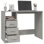 Escritorio con cajones contrachapada gris hormigón 102x50x76 cm de vidaXL, Escritorios - Ref: Foro24-823036, Precio: 100,54 €...