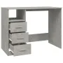 Escritorio con cajones contrachapada gris hormigón 102x50x76 cm de vidaXL, Escritorios - Ref: Foro24-823036, Precio: 98,05 €,...