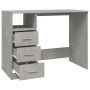 Escritorio con cajones contrachapada gris hormigón 102x50x76 cm de vidaXL, Escritorios - Ref: Foro24-823036, Precio: 100,54 €...