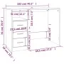 Escritorio con cajones contrachapada gris hormigón 102x50x76 cm de vidaXL, Escritorios - Ref: Foro24-823036, Precio: 98,05 €,...