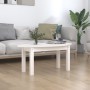 Mesa de centro de madera maciza de pino blanco 80x40x35 cm en Mesas de centro | Comprar online en Foru.es