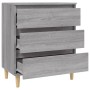 Aparador de madera contrachapada gris Sonoma 60x35x70 cm de vidaXL, Aparadores - Ref: Foro24-823046, Precio: 61,18 €, Descuen...