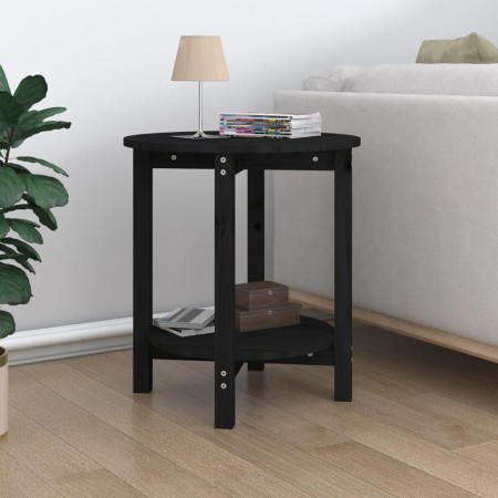 Mesa de centro de madera maciza de pino negro Ø55x60 cm en Mesas de centro | Comprar online en Foru.es