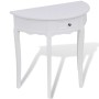 Mesa consola semicircular con cajón blanca de vidaXL, Mesas auxiliares - Ref: Foro24-241530, Precio: 146,07 €, Descuento: %