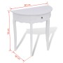 Mesa consola semicircular con cajón blanca de vidaXL, Mesas auxiliares - Ref: Foro24-241530, Precio: 146,07 €, Descuento: %