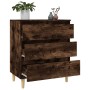 Aparador madera contrachapada color roble ahumado 60x35x70 cm de vidaXL, Aparadores - Ref: Foro24-823045, Precio: 57,11 €, De...