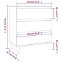 Aparador madera contrachapada color roble ahumado 60x35x70 cm de vidaXL, Aparadores - Ref: Foro24-823045, Precio: 57,11 €, De...