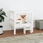 Cama para perros madera maciza de pino blanco 55,5x53,5x60 cm en Camas para perros | Comprar online en Foru.es