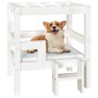 Cama para perros madera maciza de pino blanco 55,5x53,5x60 cm en Camas para perros | Comprar online en Foru.es