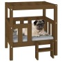 Cama para perros madera maciza pino marrón miel 65,5x50,5x70 cm en Camas para perros | Comprar online en Foru.es