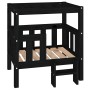 Cama para perros madera maciza de pino negro 65,5x50,5x70 cm en Camas para perros | Comprar online en Foru.es