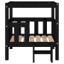 Cama para perros madera maciza de pino negro 65,5x50,5x70 cm en Camas para perros | Comprar online en Foru.es