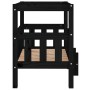Cama para perros madera maciza de pino negro 65,5x50,5x70 cm en Camas para perros | Comprar online en Foru.es