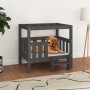 Cama para perros madera maciza de pino gris 75,5x63,5x70 cm en Camas para perros | Comprar online en Foru.es