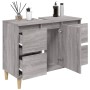 Armario de lavabo madera contrachapada gris Sonoma 80x33x60 cm de vidaXL, Tocadores de baño - Ref: Foro24-821274, Precio: 91,...