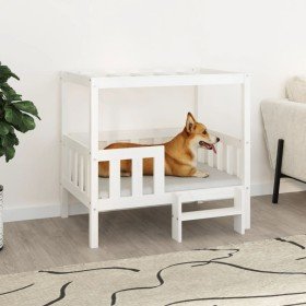 Cama para perros madera maciza de pino blanco 95,5x73,5x900 cm en Camas para perros | Comprar online en Foru.es