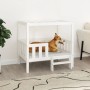 Cama para perros madera maciza de pino blanco 95,5x73,5x900 cm en Camas para perros | Comprar online en Foru.es