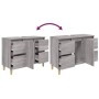 Armario de lavabo madera contrachapada gris Sonoma 80x33x60 cm de vidaXL, Tocadores de baño - Ref: Foro24-821274, Precio: 91,...