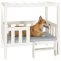 Cama para perros madera maciza de pino blanco 95,5x73,5x900 cm en Camas para perros | Comprar online en Foru.es