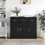 Aparador de madera de ingeniería negro 91x28x75 cm de vidaXL, Aparadores - Ref: Foro24-823009, Precio: 119,89 €, Descuento: %