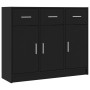 Aparador de madera de ingeniería negro 91x28x75 cm de vidaXL, Aparadores - Ref: Foro24-823009, Precio: 119,89 €, Descuento: %