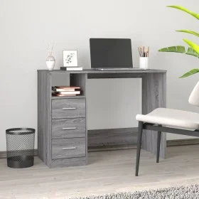 Sonoma gray plywood desk with drawers 102x50x76 cm by vidaXL, Desks - Ref: Foro24-823038, Price: 92,98 €, Discount: %