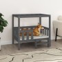 Cama para perros madera maciza de pino gris 95,5x73,5x90 cm en Camas para perros | Comprar online en Foru.es