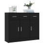 Aparador de madera de ingeniería negro 91x28x75 cm de vidaXL, Aparadores - Ref: Foro24-823009, Precio: 119,89 €, Descuento: %