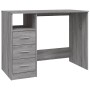 Escritorio con cajones contrachapada gris Sonoma 102x50x76 cm de vidaXL, Escritorios - Ref: Foro24-823038, Precio: 94,44 €, D...