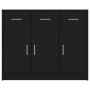 Aparador de madera de ingeniería negro 91x28x75 cm de vidaXL, Aparadores - Ref: Foro24-823009, Precio: 119,89 €, Descuento: %