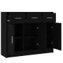 Aparador de madera de ingeniería negro 91x28x75 cm de vidaXL, Aparadores - Ref: Foro24-823009, Precio: 119,89 €, Descuento: %