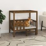 Cama para perros madera maciza pino marrón miel 95,5x73,5x90 cm en Camas para perros | Comprar online en Foru.es
