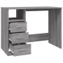 Escritorio con cajones contrachapada gris Sonoma 102x50x76 cm de vidaXL, Escritorios - Ref: Foro24-823038, Precio: 92,98 €, D...
