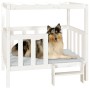 Cama para perros madera maciza de pino blanco 105,5x83,5x100 cm en Camas para perros | Comprar online en Foru.es
