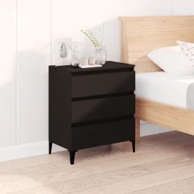 Aparador de madera contrachapada negro 60x35x70 cm de vidaXL, Aparadores - Ref: Foro24-823049, Precio: 65,09 €, Descuento: %
