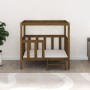 Cama perros madera maciza pino marrón miel 105,5x83,5x100 cm en Camas para perros | Comprar online en Foru.es