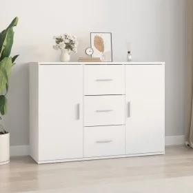 Aparador de madera contrachapada blanca 91x29,5x65 cm de vidaXL, Aparadores - Ref: Foro24-823342, Precio: 100,45 €, Descuento: %