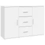Aparador de madera contrachapada blanca 91x29,5x65 cm de vidaXL, Aparadores - Ref: Foro24-823342, Precio: 100,45 €, Descuento: %