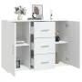 Aparador de madera contrachapada blanca 91x29,5x65 cm de vidaXL, Aparadores - Ref: Foro24-823342, Precio: 100,45 €, Descuento: %