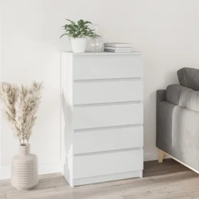 White plywood chest of drawers 60x36x103 cm by vidaXL, Drawers - Ref: Foro24-823016, Price: 99,87 €, Discount: %