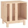 Caseta para perros madera maciza de pino 50x40x52 cm en Casetas para perros | Comprar online en Foru.es