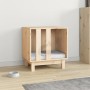 Caseta para perros madera maciza de pino 50x40x52 cm en Casetas para perros | Comprar online en Foru.es
