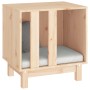Caseta para perros madera maciza de pino 50x40x52 cm en Casetas para perros | Comprar online en Foru.es
