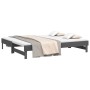 Sofá cama extraíble madera maciza de pino gris 2x(100x200) cm de vidaXL, Camas y somieres - Ref: Foro24-823376, Precio: 188,6...