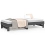 Sofá cama extraíble madera maciza de pino gris 2x(100x200) cm de vidaXL, Camas y somieres - Ref: Foro24-823376, Precio: 188,6...