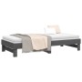 Sofá cama extraíble madera maciza de pino gris 2x(100x200) cm de vidaXL, Camas y somieres - Ref: Foro24-823376, Precio: 188,6...
